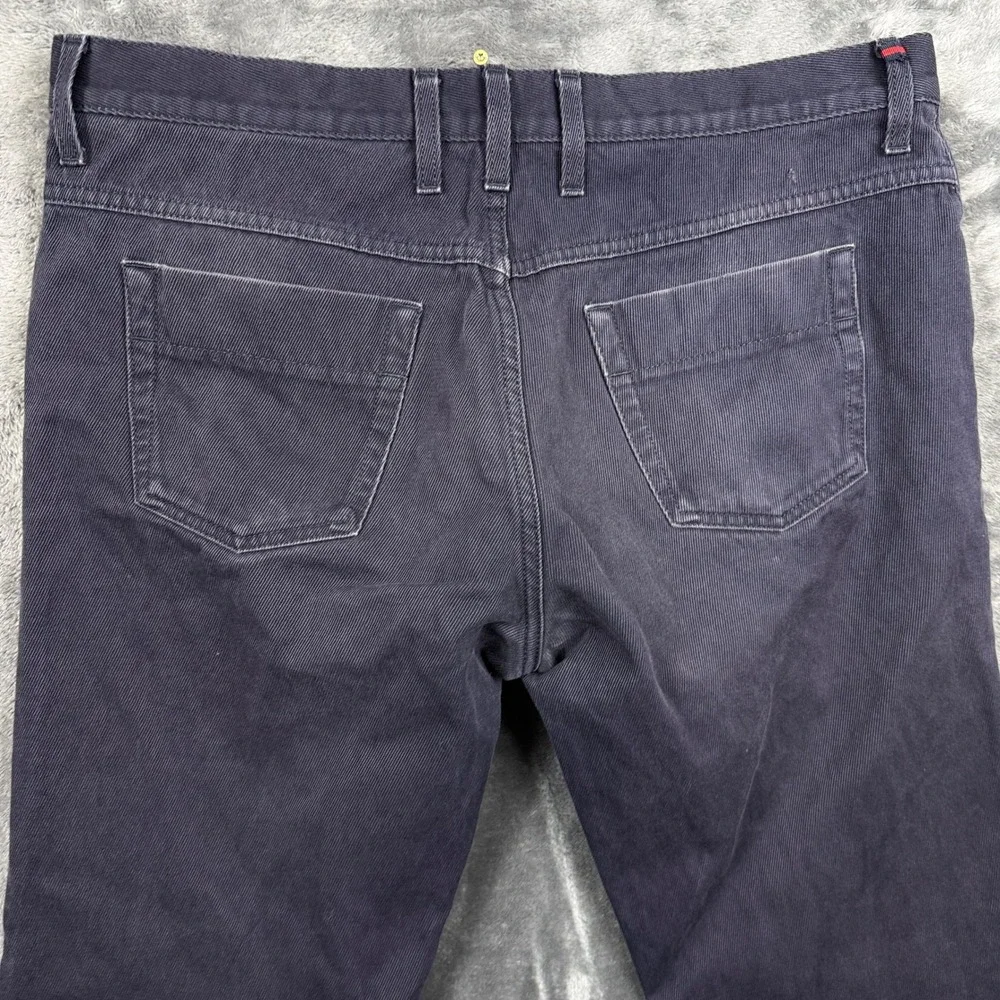 Gucci Pants Mens 52 Navy Blue Web Stripe Straight Leg Made in Italy
